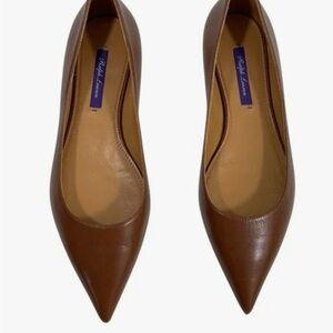 Ralph Lauren Purple Label Tan Leather Flats (without box)